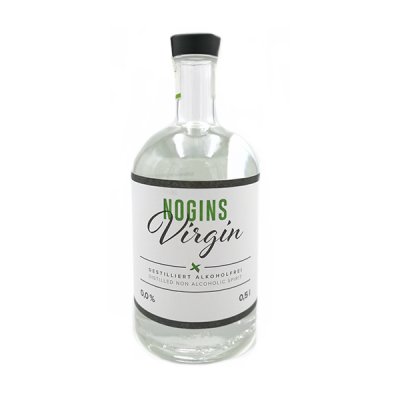 Eine Flasche Gin der Marke NoGins Virgin