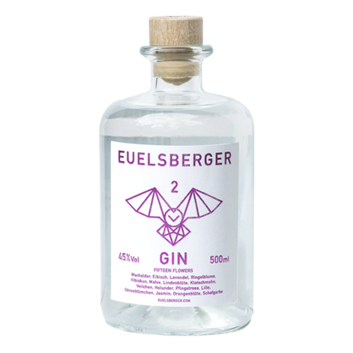 Eine Flasche Gin der Marke Euelsberger
