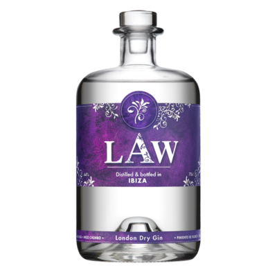 Eine Flasche Gin der Marke Law Gin
