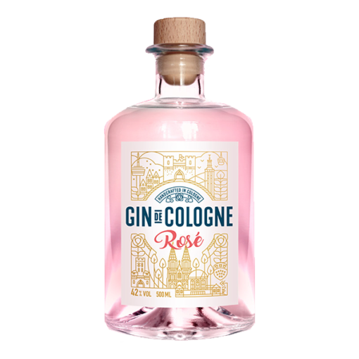 Eine Flasche Gin der Marke Gin de Cologne