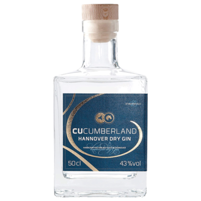 Eine Flasche Gin der Marke Cucumberland