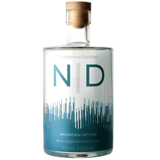 Eine Flasche Gin der Marke ND