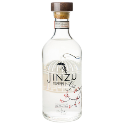 Eine Flasche Gin der Marke Jinzu Gin