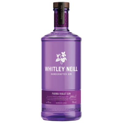 Eine Flasche Gin der Marke Whitley Neill Parma Violet